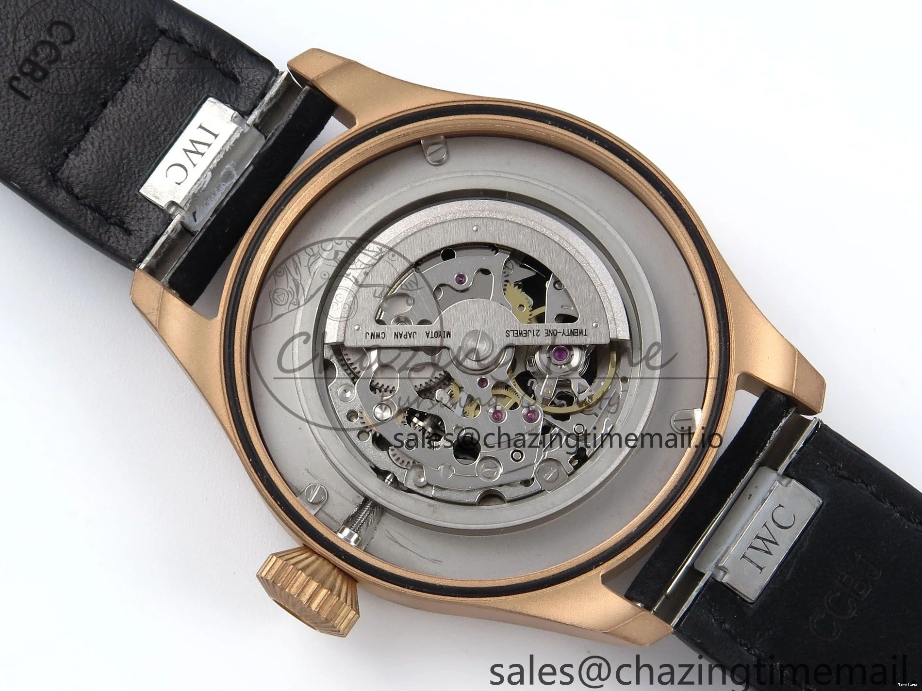 MIROTIME 0410 Affordable Big Pilot IW329703 M+F 1:1 Best Edition Black Dial on Black Nylon Strap MY 7004